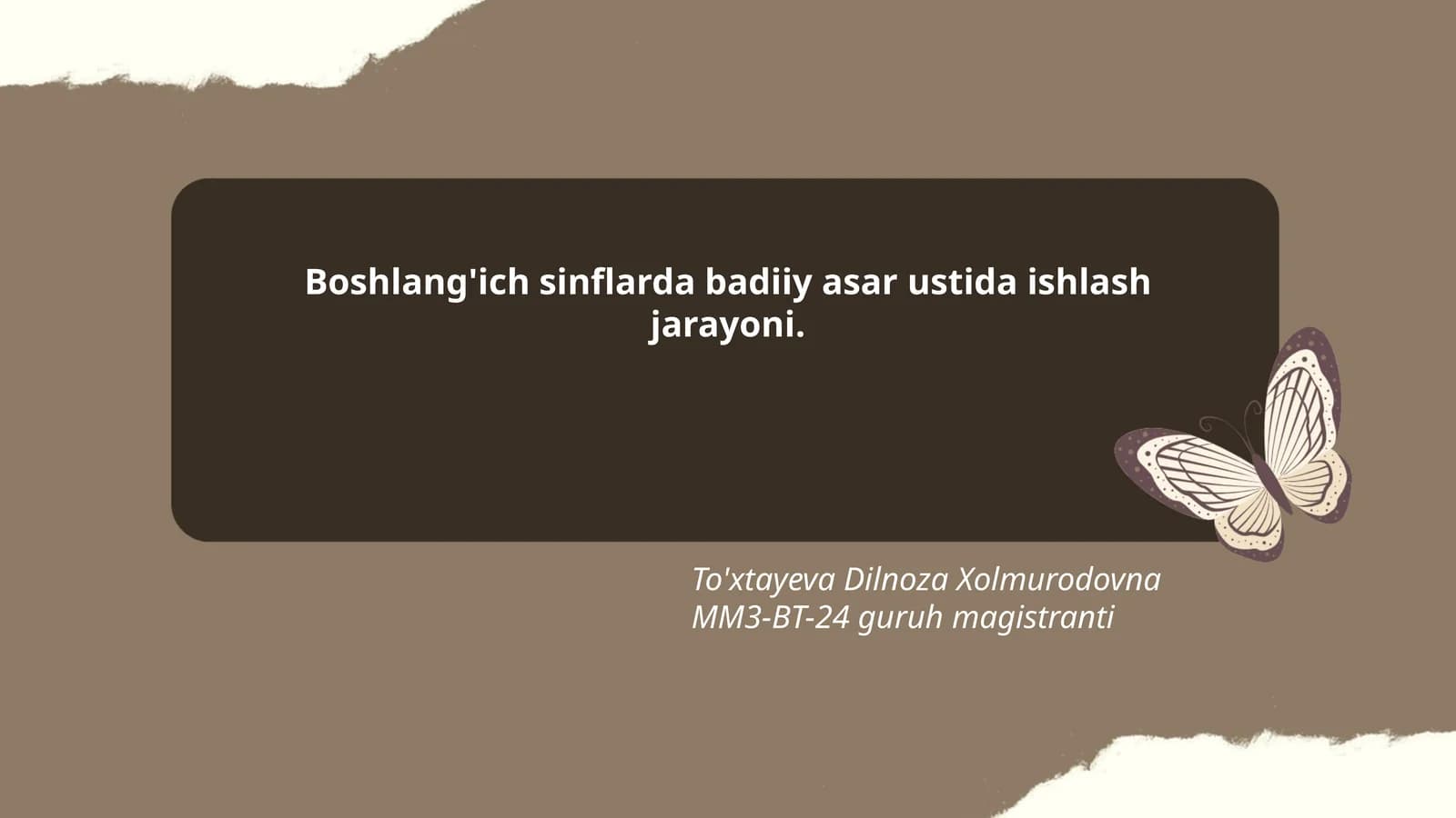 Sinflarda Badiiy Asar Islash Jarayoni