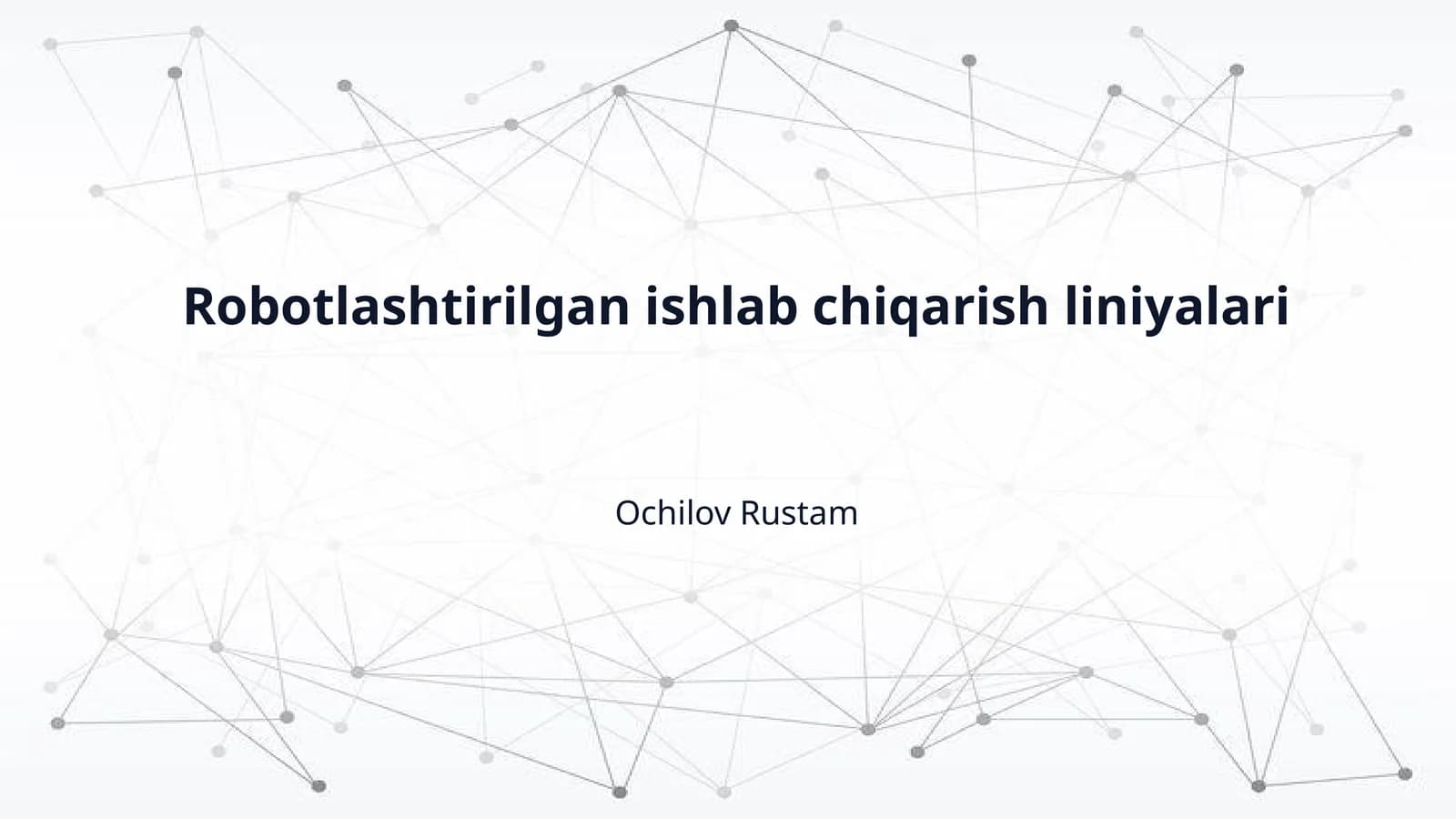 Robotlashtirilgan ishlab chiqarish liniyalari