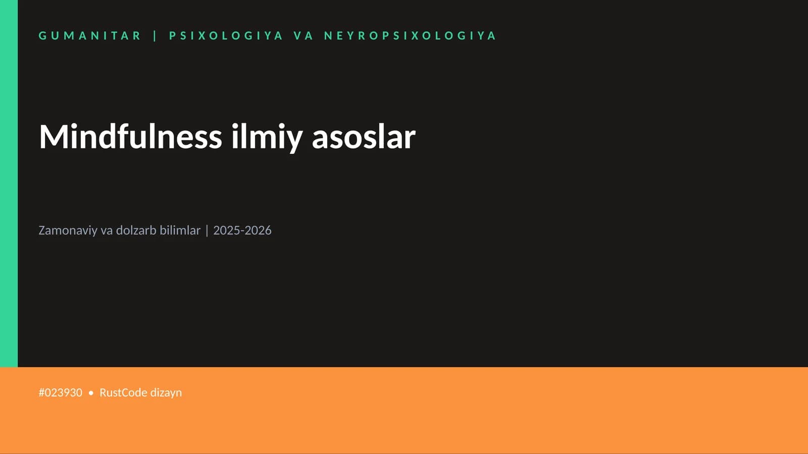 Mindfulness ilmiy asoslar