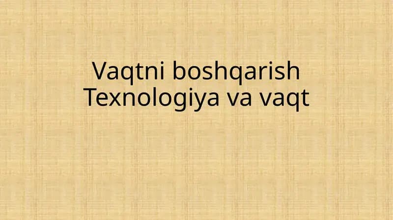 Texnologiya