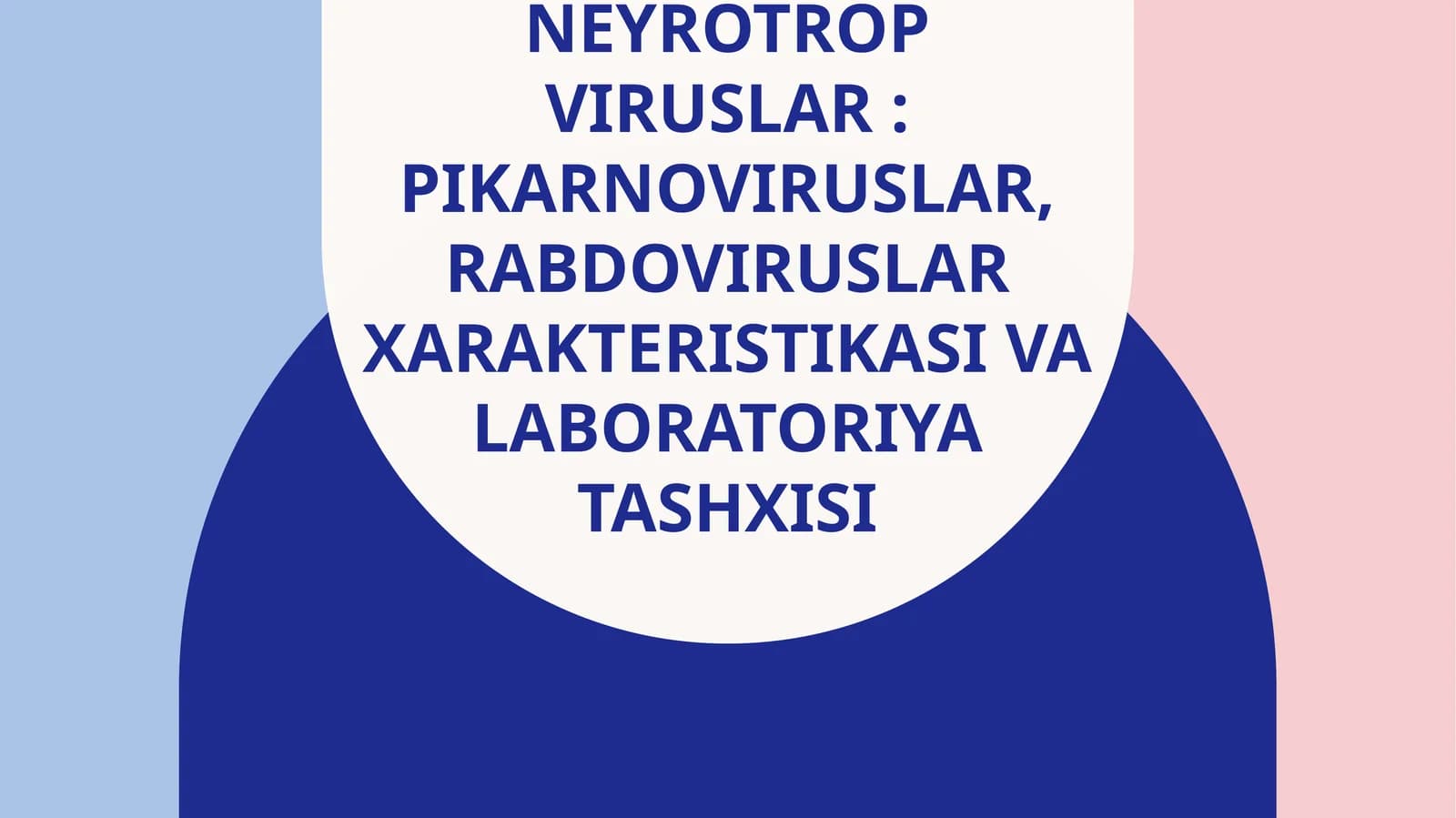 Neyrotrop viruslar: pikarnoviruslar, rabdoviruslar xarakteristikasiva laboratoriya tashxisi