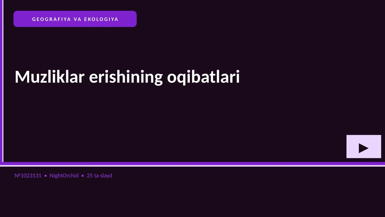 Muzliklar erishining oqibatlari