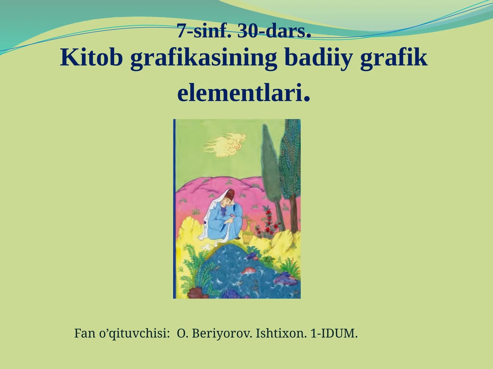 Kitobgrafikasining badiiy grafikelementlari