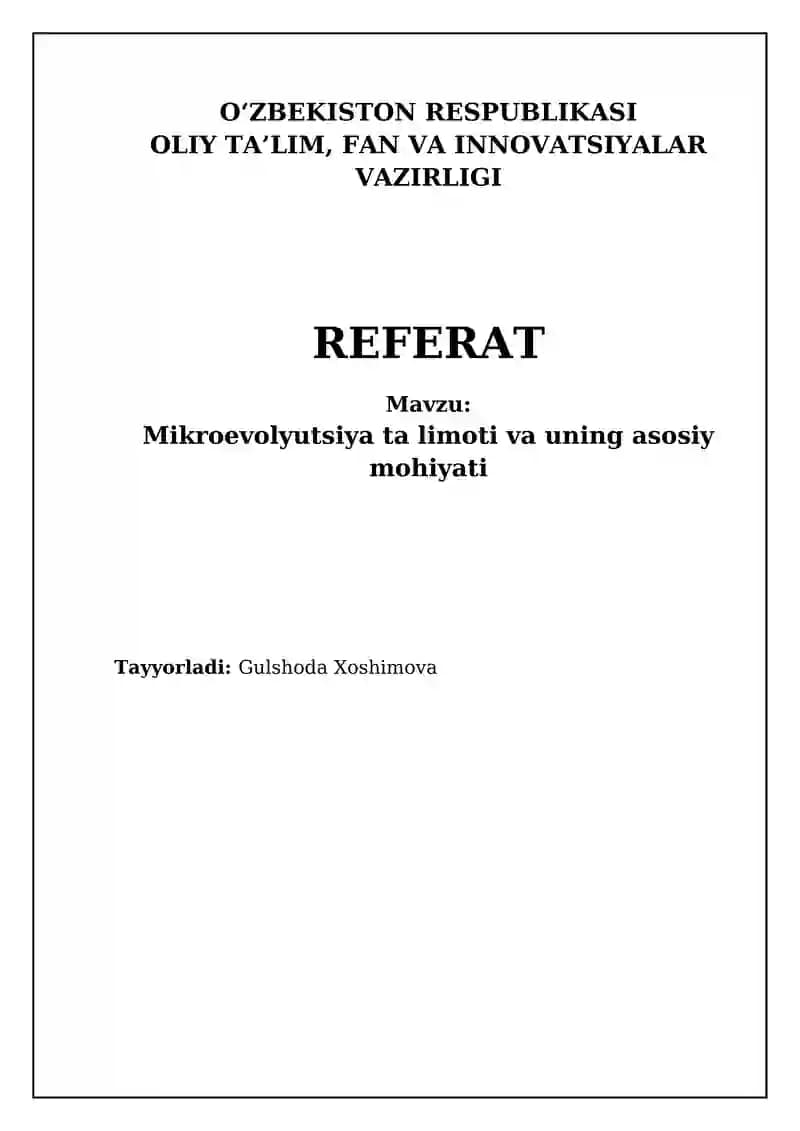 Mikroevolutsiya