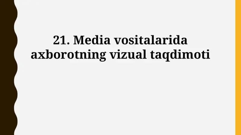 Vizual taqdimotning ahamiyati va elementlari