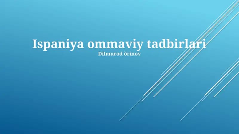 Ispaniya ommaviy tadbirlari