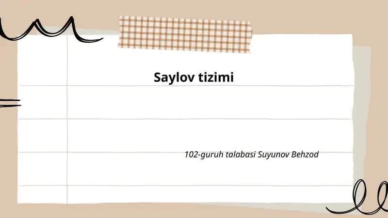 Saylov tizimi