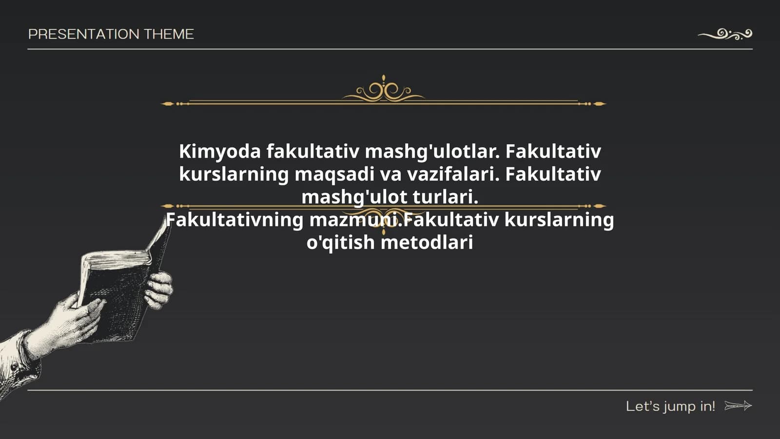 Kimyoda fakultativ mashg'ulotlar