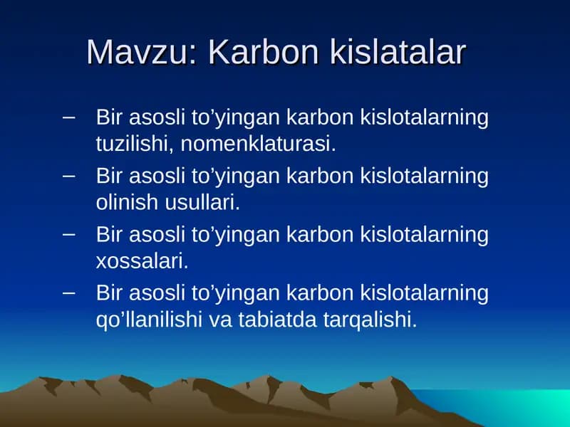 Karbon kislotalar