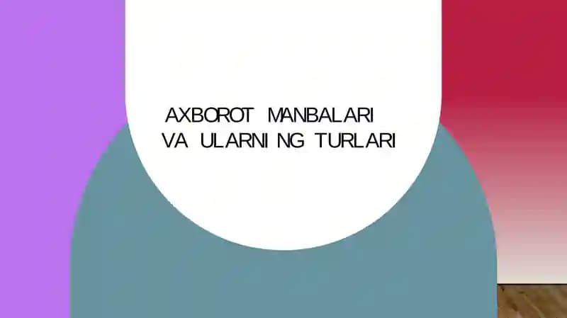 Axborot va ularning turlari