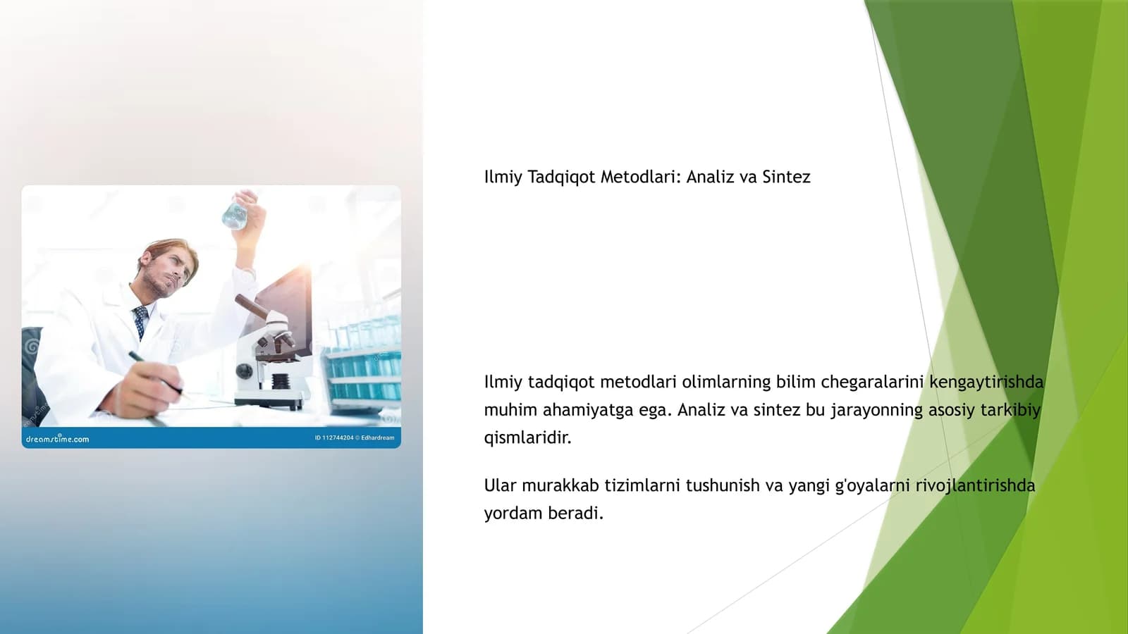 Ilmiy Tadqiqot Metodlari: Analiz va Sintez