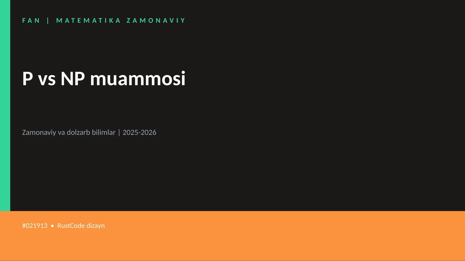MATEMATIKA ZAMONAVIY