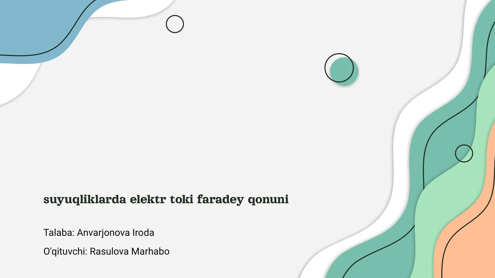 Faradey Qonuni va Suyuqliklarda Elektr Toki