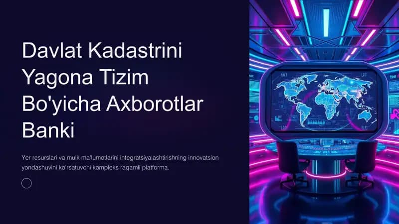 Davlat Kadastrini Yagona Tizim Bo'yicha Axborotlar Banki