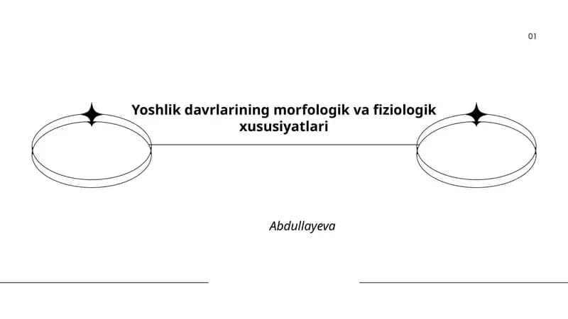 Yoshlik davrlarining morfologik va fiziologik xususiyatlari