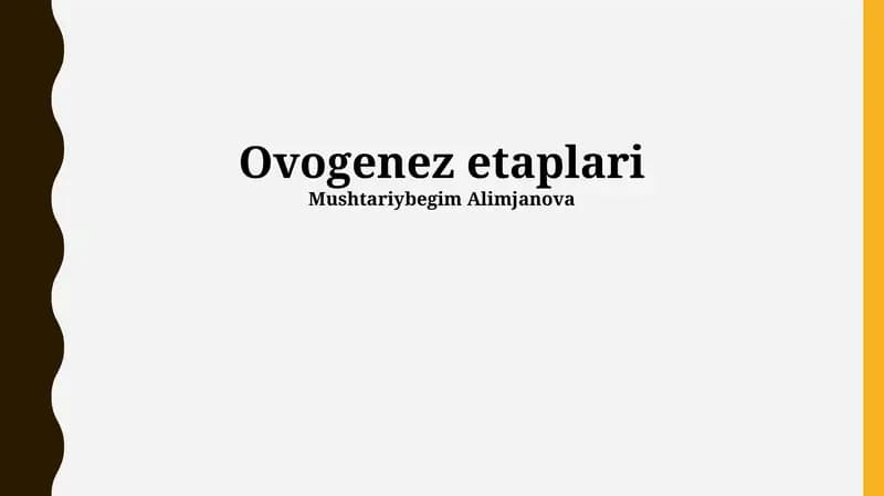 Ovogenez etaplari