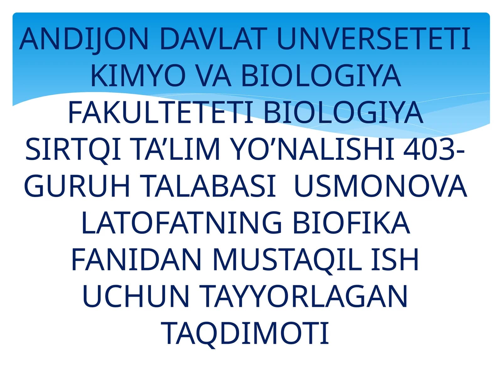 BIOPOLEMERLARNING TUZILISHI VA FUNKSIYASI