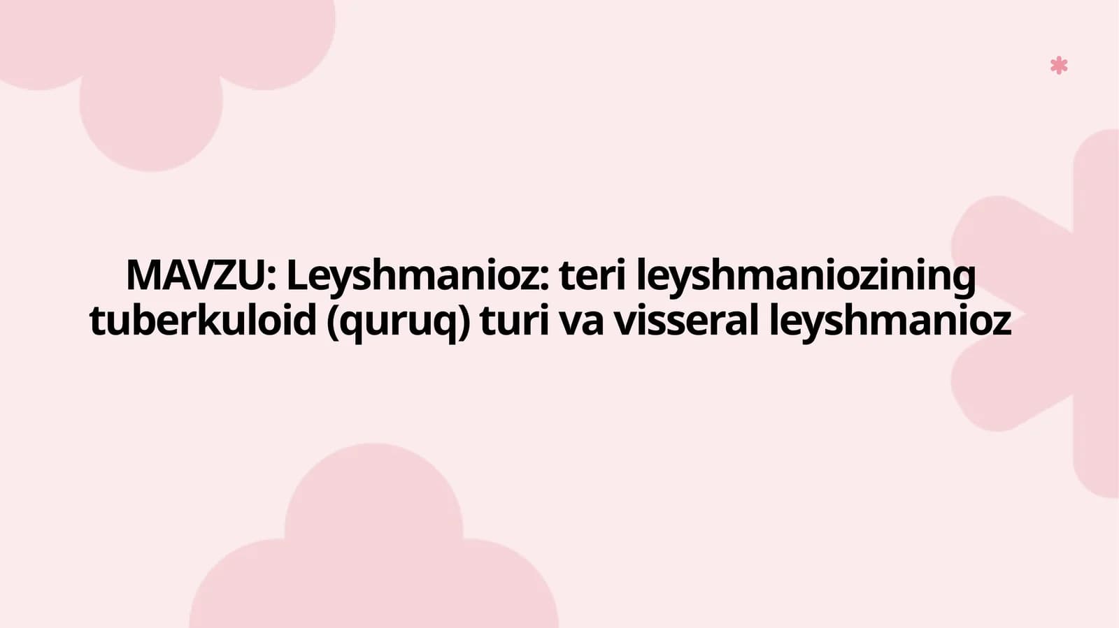 Leyshmanioz