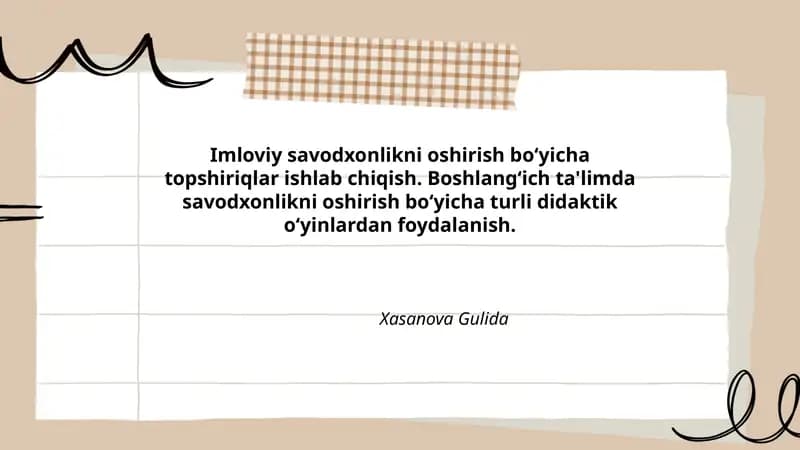 Imloviy savodxonlikni oshirish