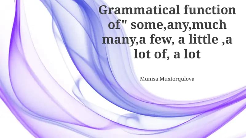 Demonstrative Determiners