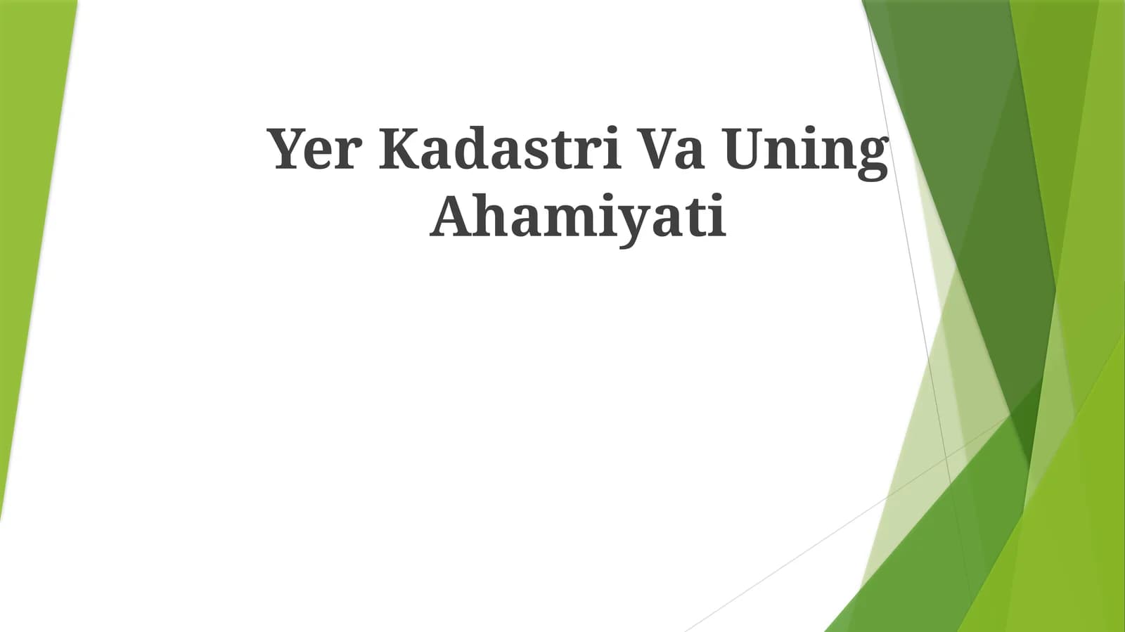Kadastrning tarixiy rivojlanishi
