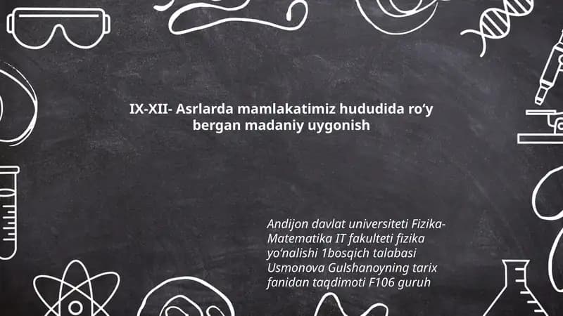 Usmonova Gulshanoyning tarix fanidan taqdimoti F106 guruh