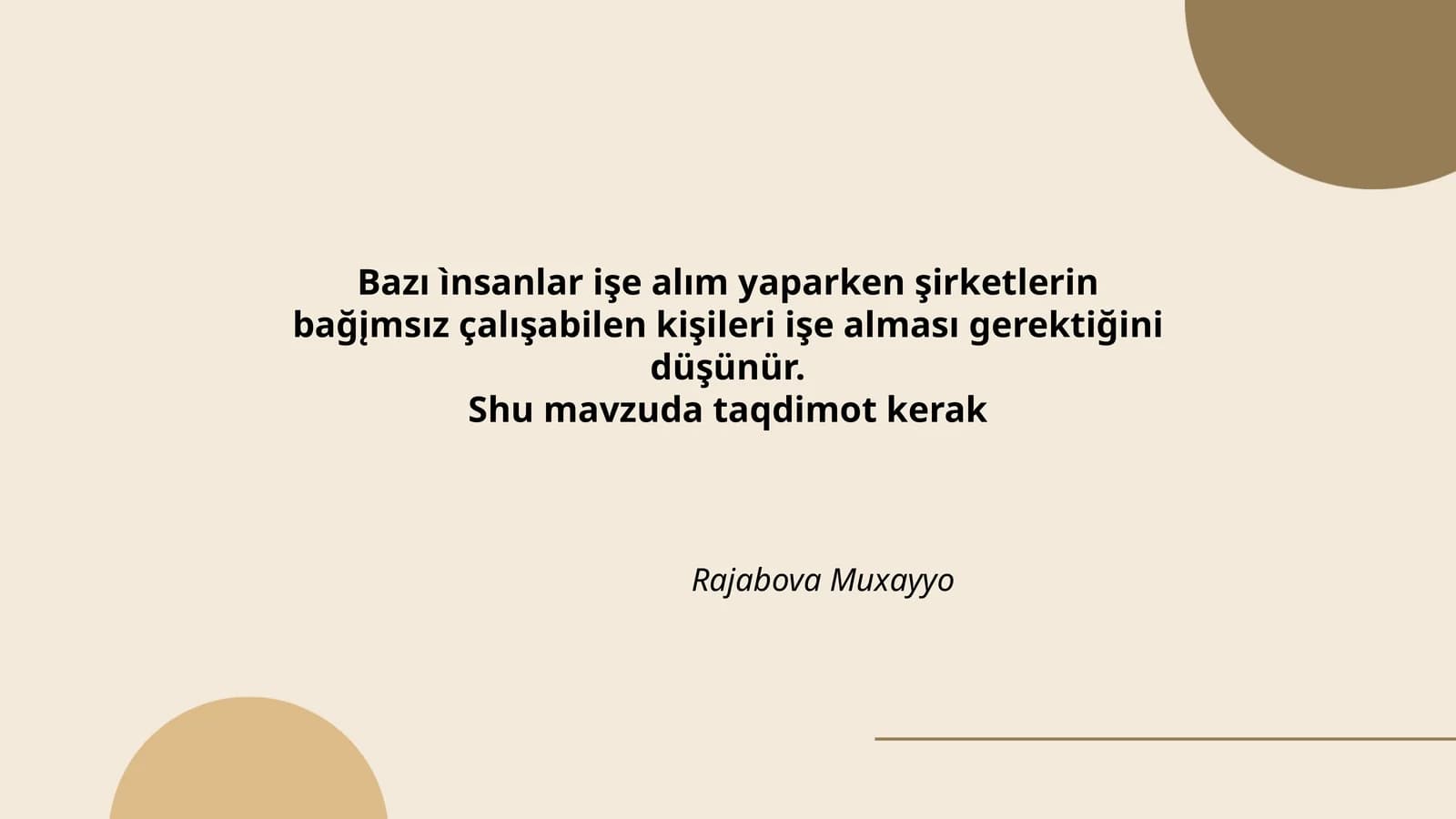 Mustaqil ishning afzalliklari