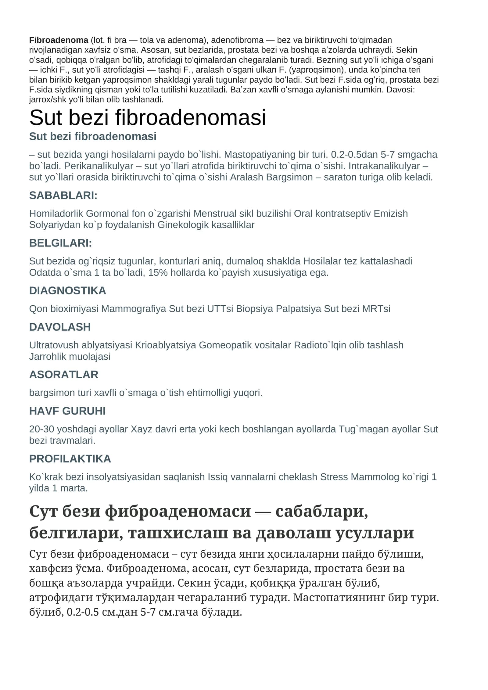 Sut bezi fibroadenomasi