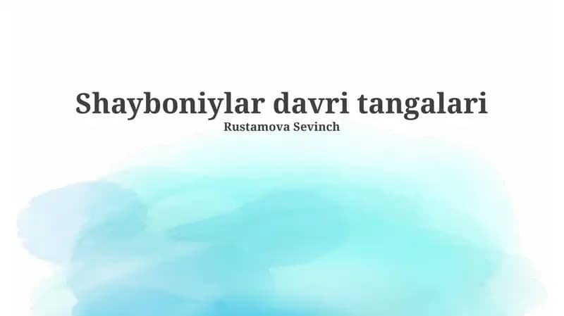 Shayboniylar davri tangalari