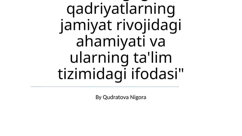 Ta'limda sifat va samaradorlik