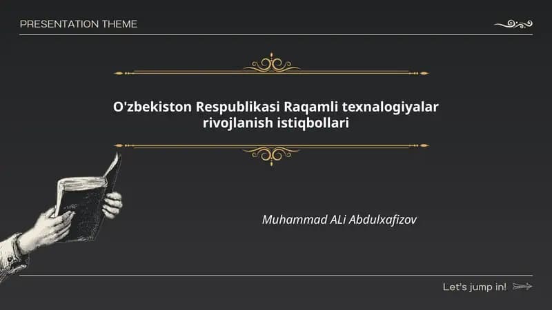 O'zbekiston Respublikasi Raqamli texnalogiyalar rivojlanish istiqbollari