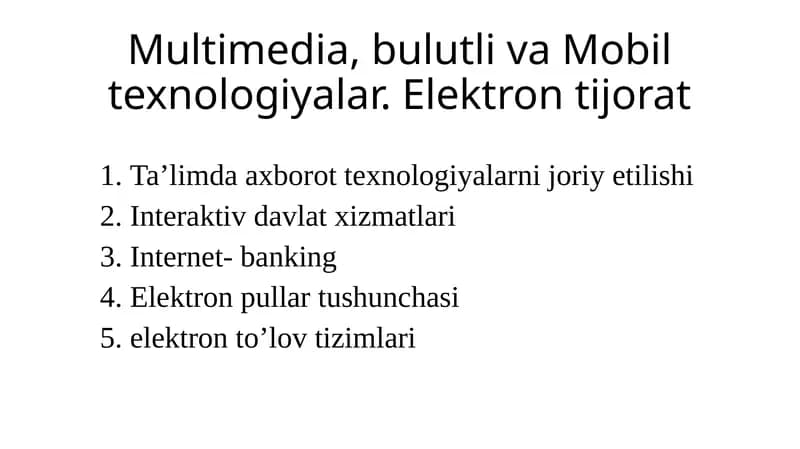 Ta`lim jarayonini tashkil qilish