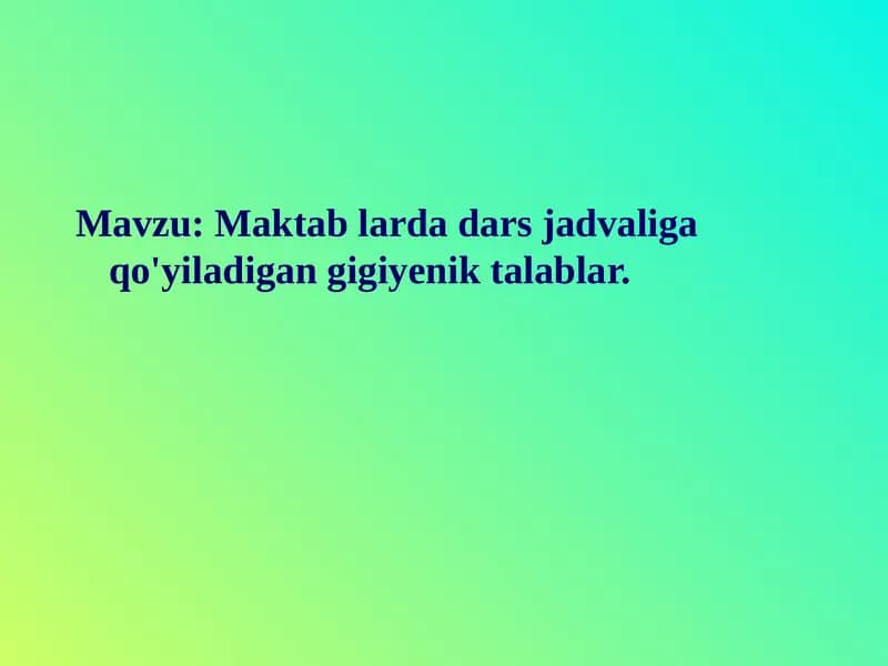 Болаларда турли фаолиятларни гигиеник меъёри