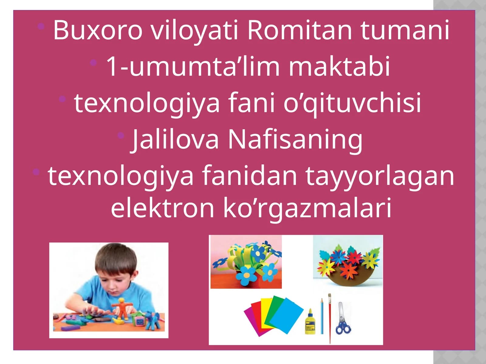 4-sinf Texnologiya. Tikuvchilik. Chok turlari
