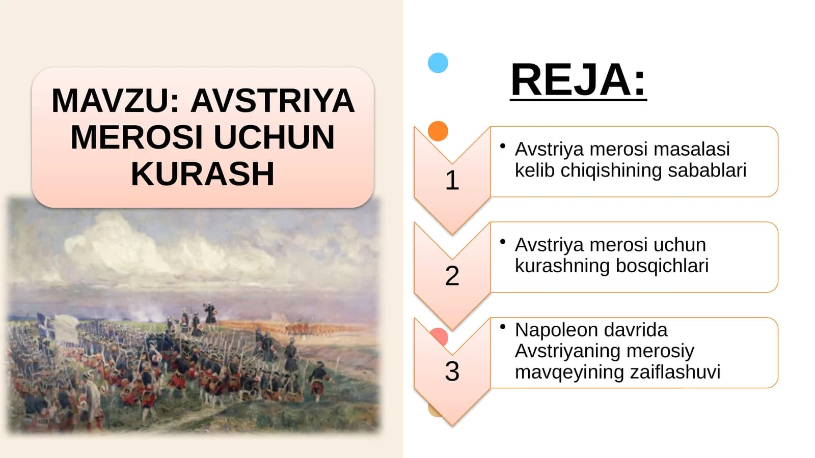 AVSTRIYA MEROSI UCHUN KURASH