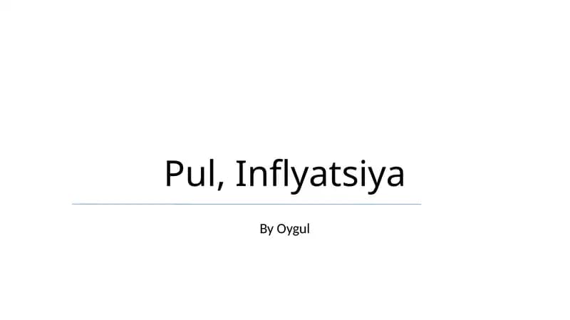 Pul, Inflyatsiya