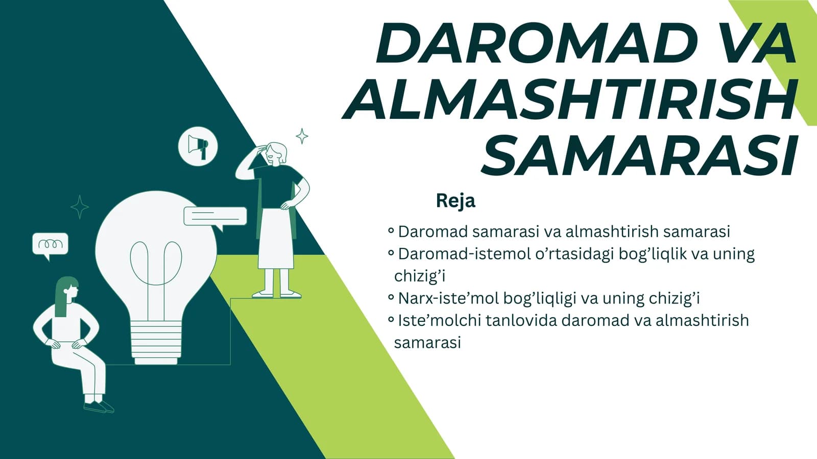 DAROMAD VA ALMASHTIRISH SAMARASI