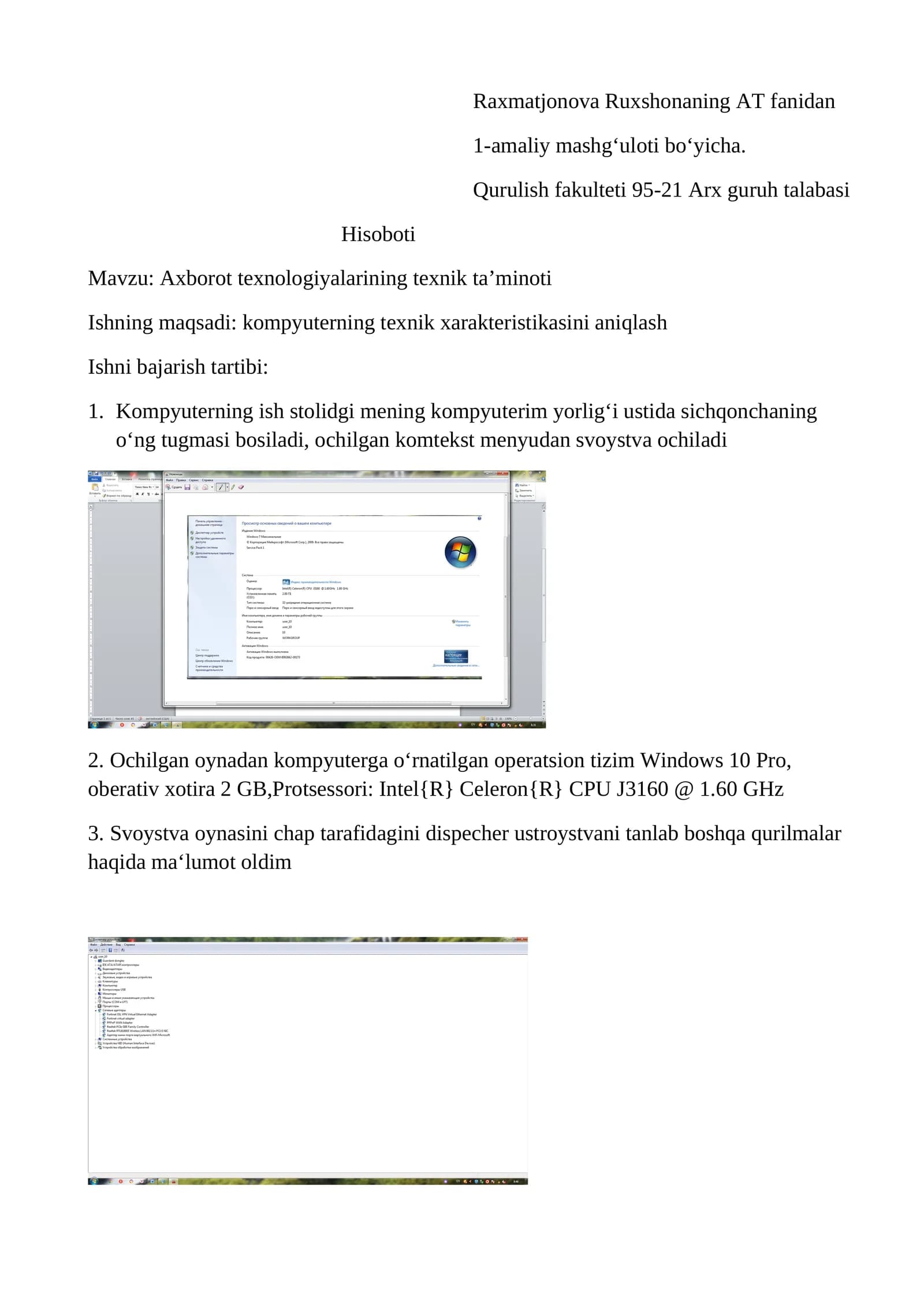 Axborot texnologiyalarining texnik ta’minoti