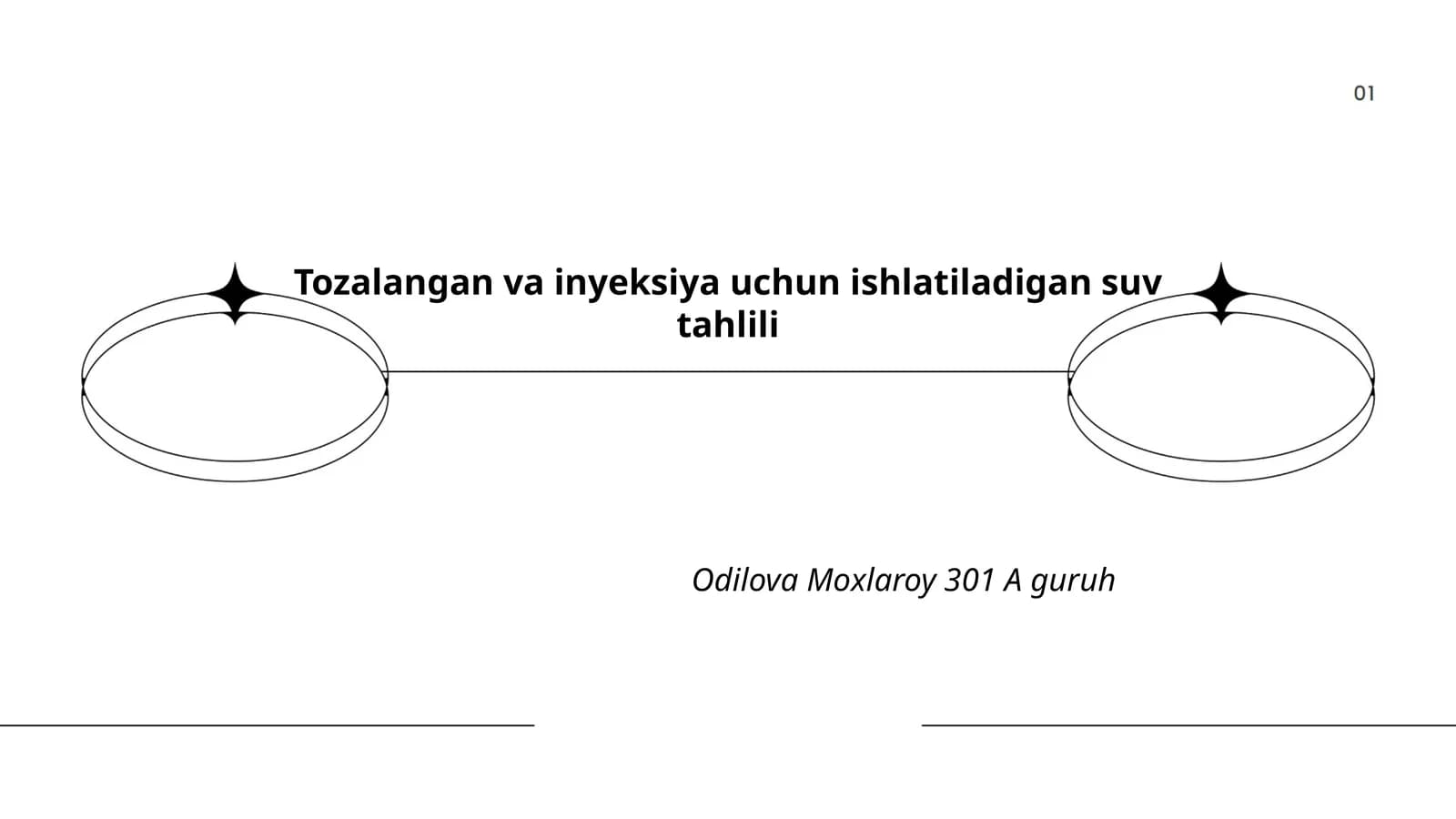 Tozalangan va inyeksiya uchun ishlatiladigan suv tahlili