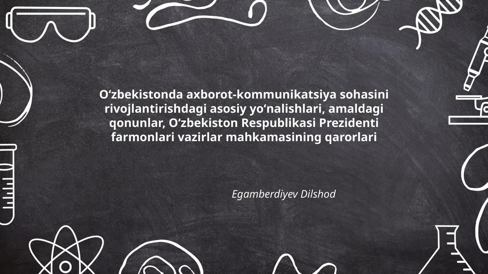 Oʻzbekistonda axborot-kommunikatsiya sohasini rivojlantirishdagi asosiy yoʻnalishlari