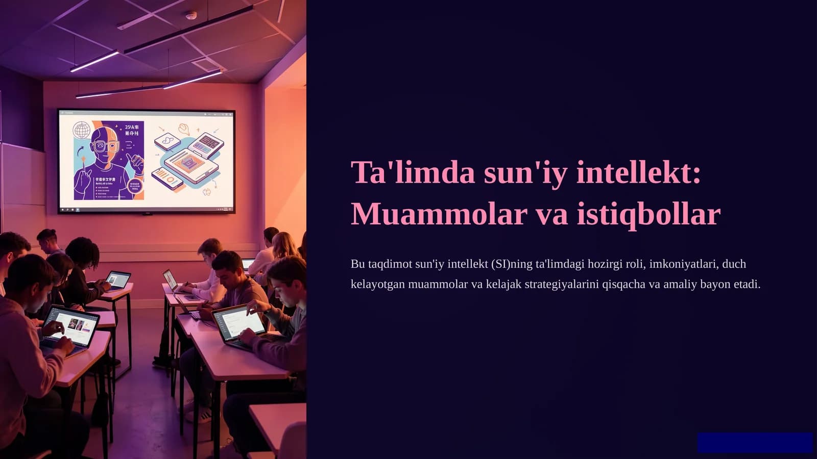 Ta'limda sun'iy intellekt: Muammolar va istiqbollar