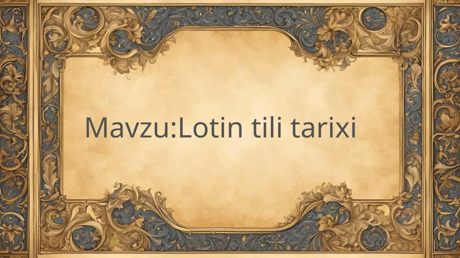 Lotin tili tarixi