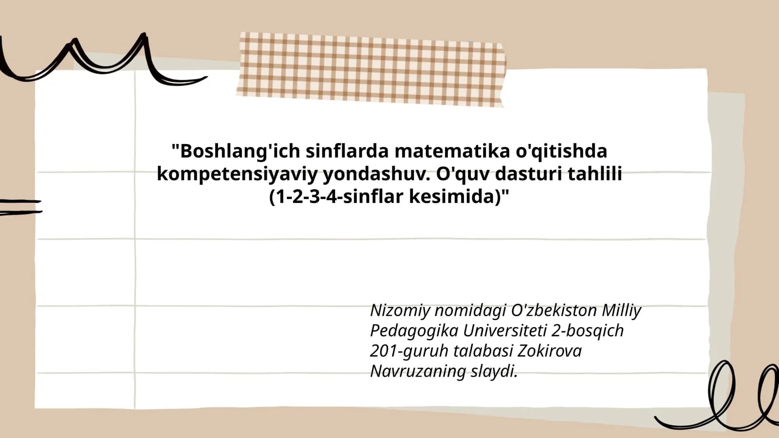 Boshlang'ich sinflarda matematika o'qitishda kompetensiyaviy yondashuv