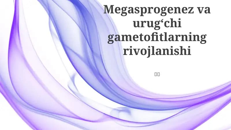 Megasporogenez: Boshlanish