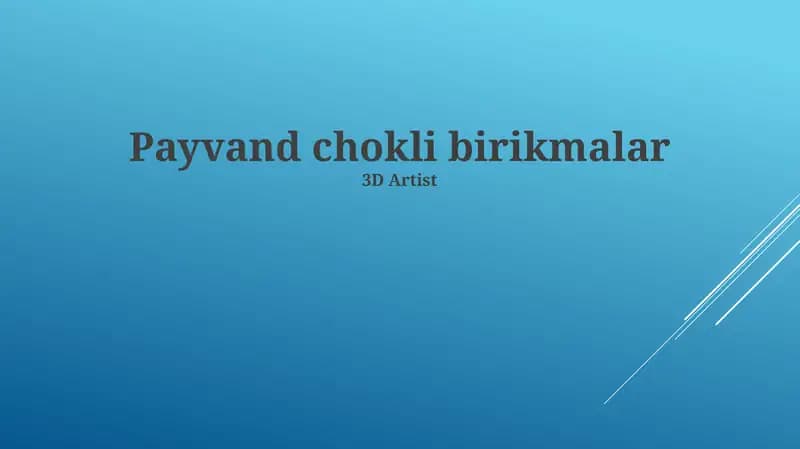 Payvand chokli birikmalar