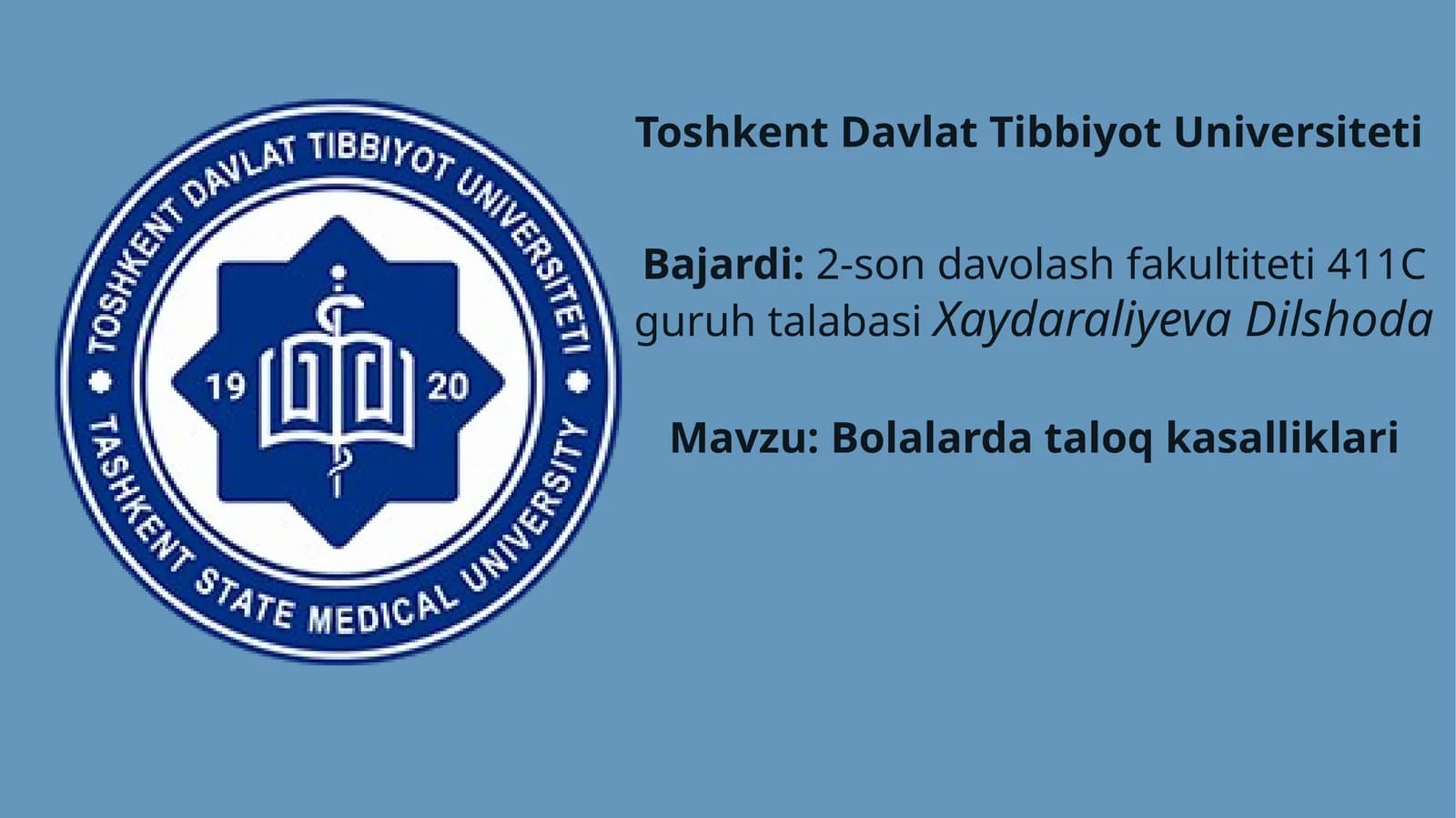 Bolalarda taloq kasalliklari