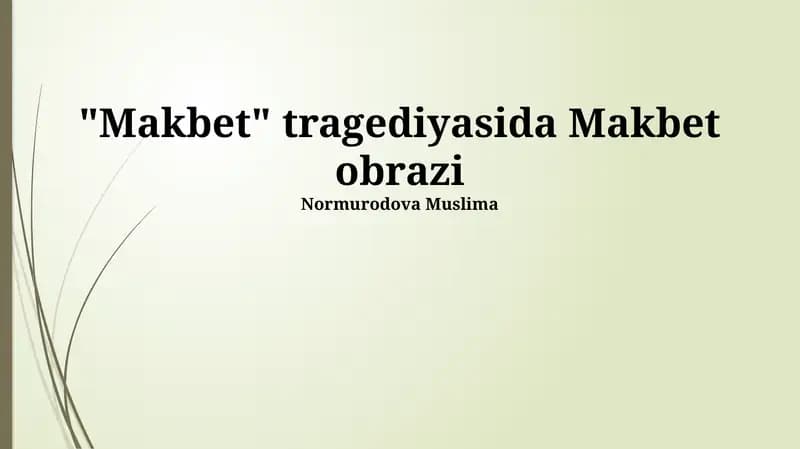 Makbet Tragediyasi