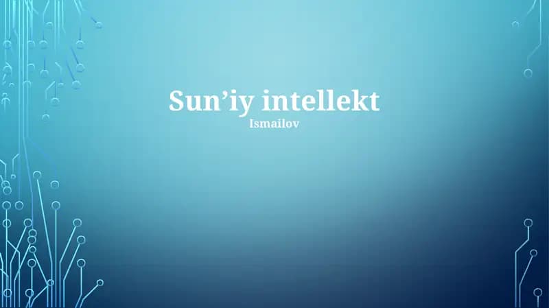 Sun'iy intellekt