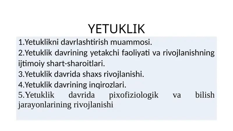 Yetuklik
