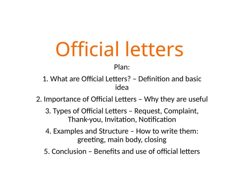 Official Letters